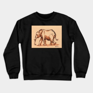 Gentle Giant: Elephant Watercolor Painting #18 Crewneck Sweatshirt